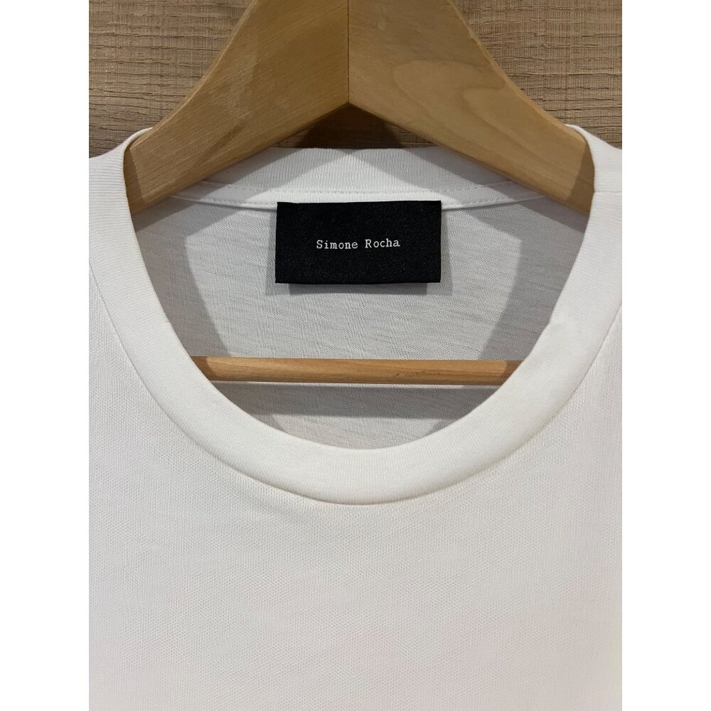 SIMONE ROCHA White Tulle Overlay Puff Sleeve Tutu top T-shirt size L - Picture 5 of 10
